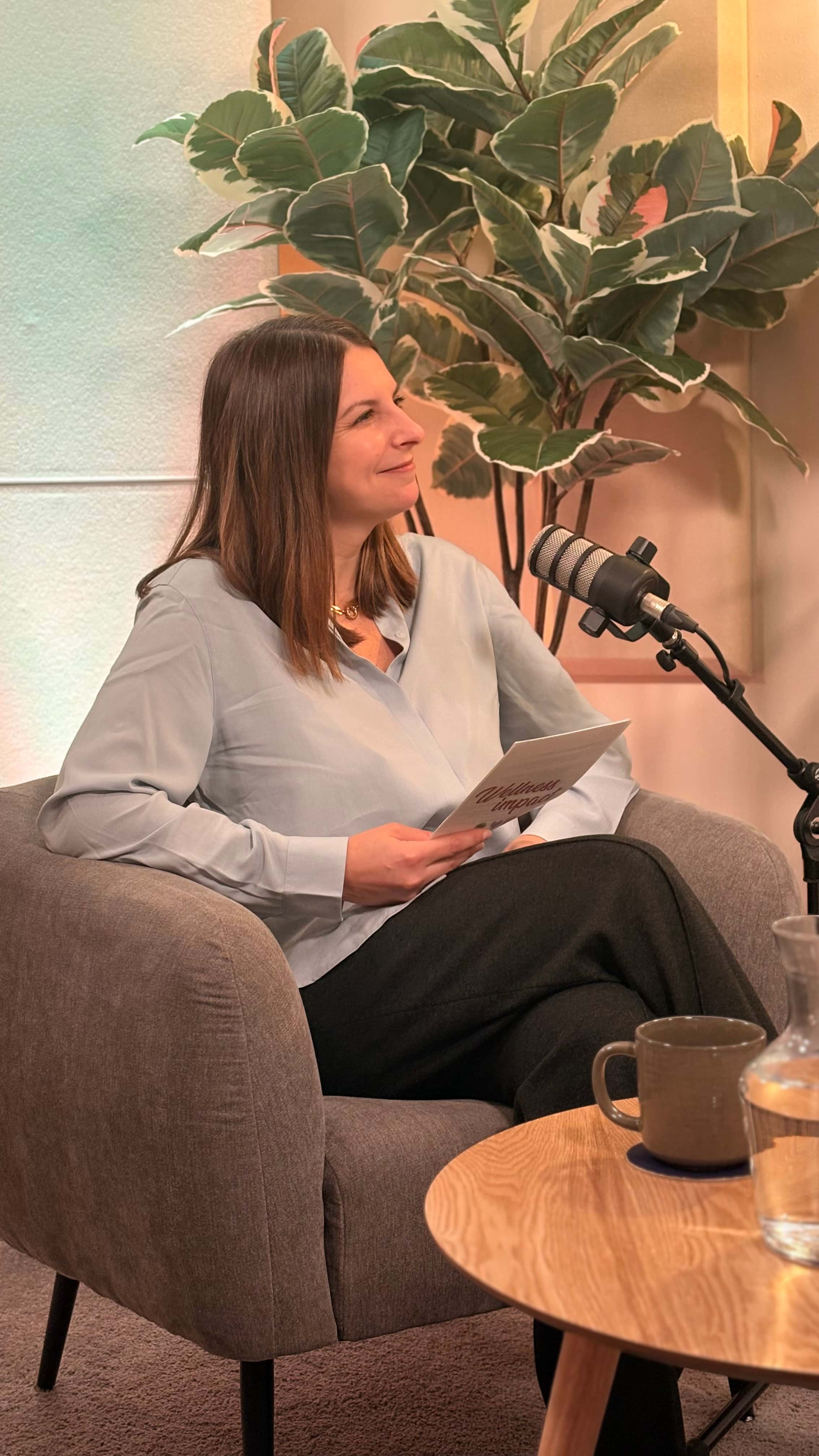Léa Mispoulet dans le studio Wellness Impact